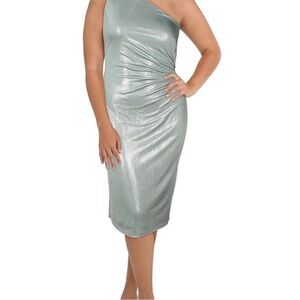 Lauren Ralph Lauren Shimmer Drape Cocktail Dress Women's size 12, NWT